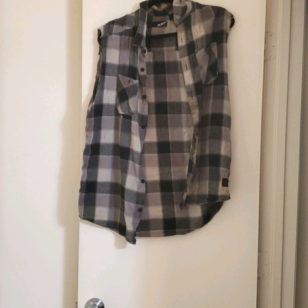 men's plaid flannel vest